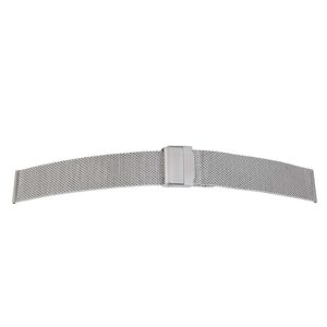 Milanaise Uhrenarmband mit Faltschliesse - Stahl