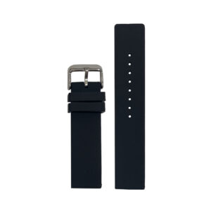 Silikon Uhrenarmband Schwarz Glatt