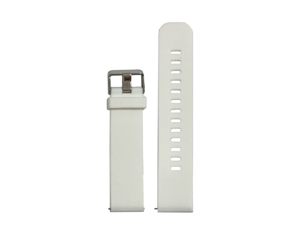 Silikon Uhrenarmband Weiß Glatt