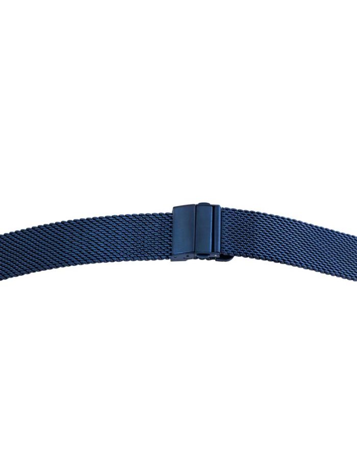 Milanaise Uhrenarmband mit Faltschliesse – Blau