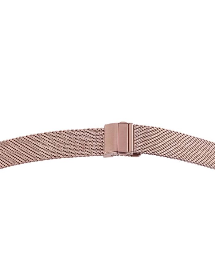 Milanaise Uhrenarmband mit Faltschliesse – Rosa