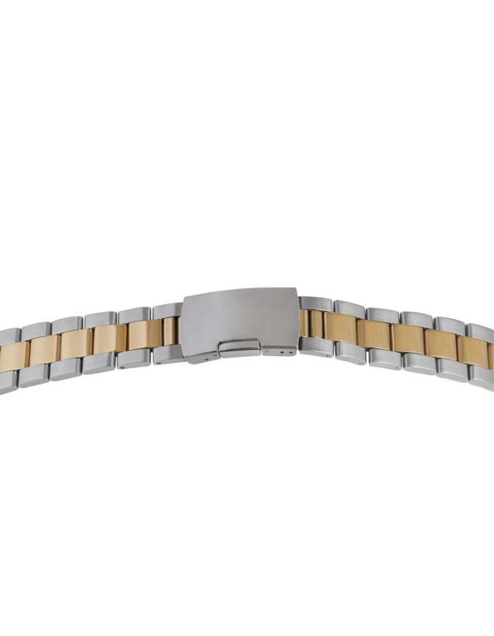 Metalluhrband bicolor `Edelstahl`