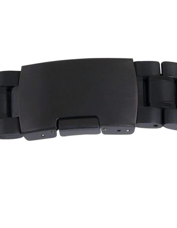 Solid Metalluhrband Glatt-Matt ` Schwarz `