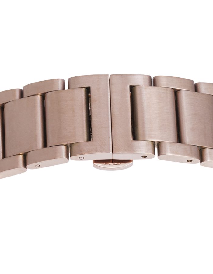 Solid Metalluhrband Matt-Glatt` Rose `